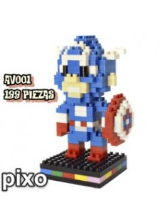 Figura PIXO Marvel Capitán...
