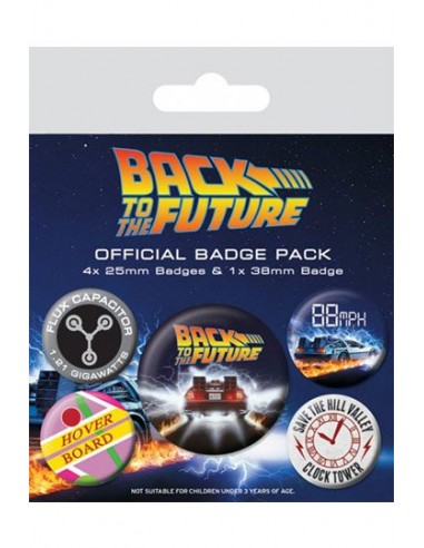 Chapas Regreso al Futuro Pack 5 DeLorean