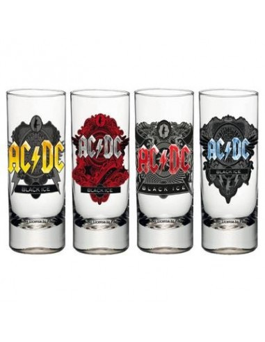Set 4 Vasos de Chupito AC/DC  4 x 4 x...