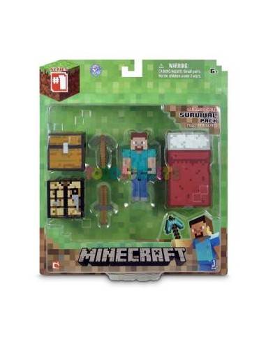 Figura Minecraft Steve Survival Pack...