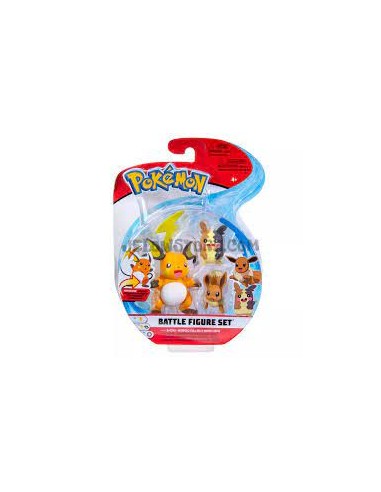Figura Pokemon Raichu+Morpeko+Evee...