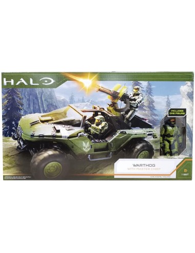 Halo Deluxe Vehiculo Warthog + Figura...