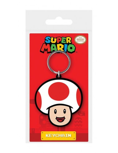 Llavero Super Mario Toad de Caucho