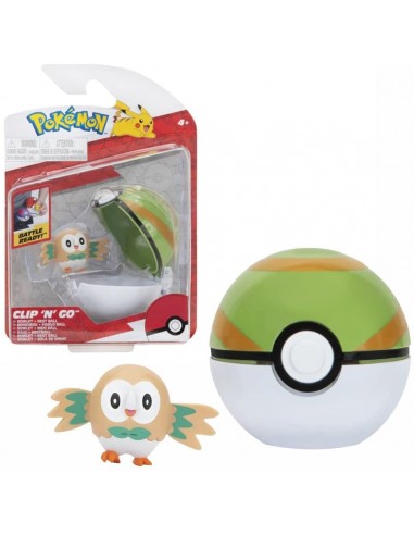 Figura Pokémon Clip'N'Go Rowlet+Nido...