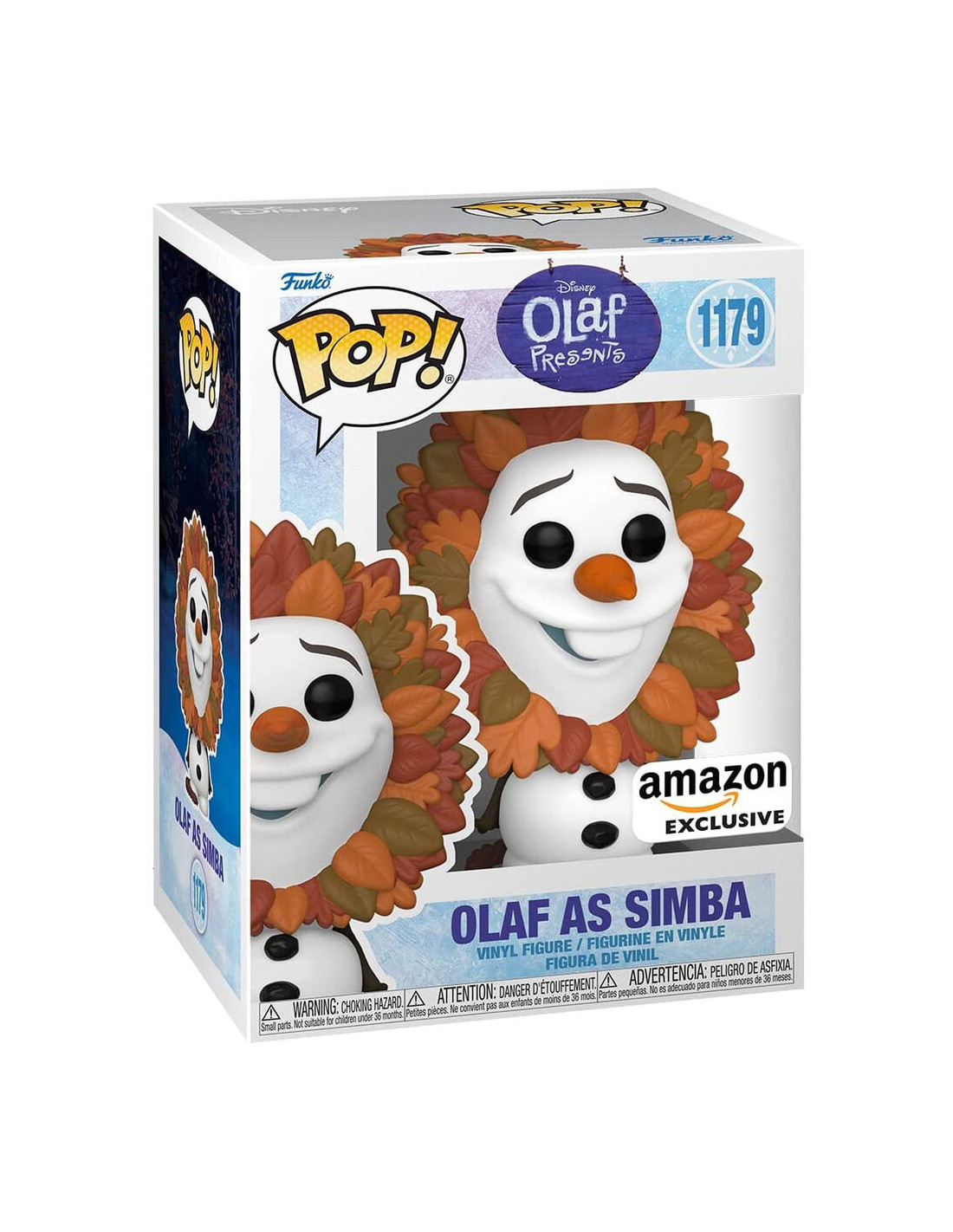 FUNKO POP! Disney Olaf Present Olaf as Simba Exclusive (1179) | Tienda ...