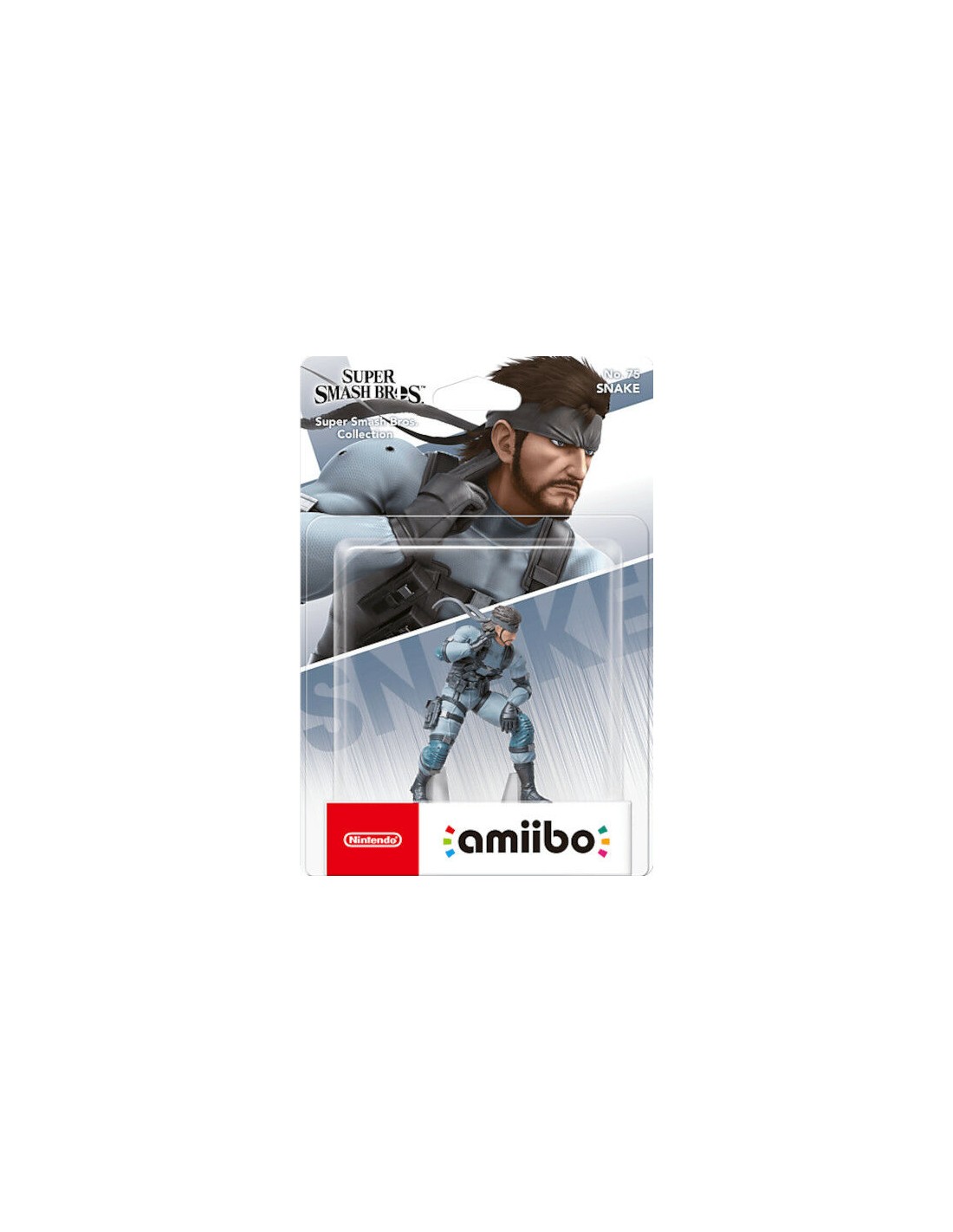 Figura Amiibo Solid Snake (Serie Super Smash (Metal Gear)