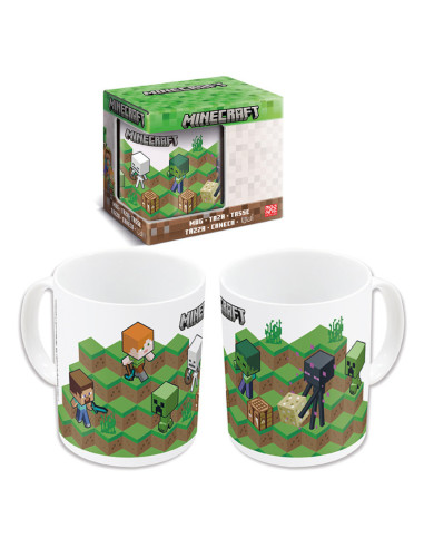 Taza Minecraft Blanca Campo Stor