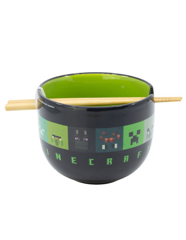 Cuenco Bowl con Palillos Minecraft Stor