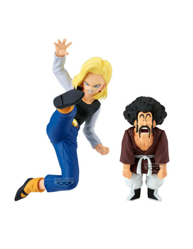 Set 2 figures Android 18 & Mr. Satan...