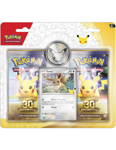 Pokémon TCG Pack 2 Sobres + Moneda 30...